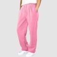 thumbnail image 1 of Boys Baggy Sweatpants, Straight Leg Open Bottom Casual Pants, Elastic Waist Athletic Joggers, Sweat Pants With Back Pockets, Loose Fit Youth Bottoms, 1 of 7