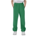 thumbnail image 1 of Boys Baggy Sweatpants Straight Wide Leg Drawstring Elastic Waist Pants Workout Athletic Sweat Pant, 1 of 6