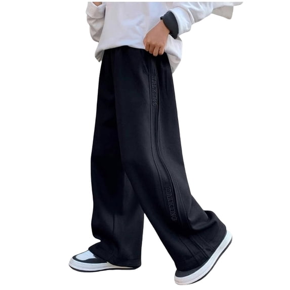 Boys Baggy Sweatpants Wide Leg Sweatpants Open Bottom Pants For Boys Athletic Joggers With Pockets 5T-16T