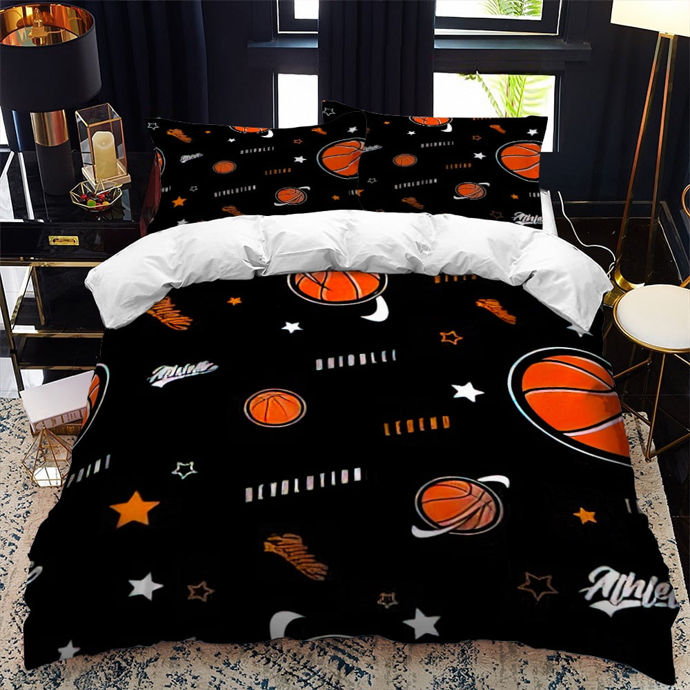 Boys Ball Sports Themed Bedding Set Twin Size Baseball Bat Soccer and