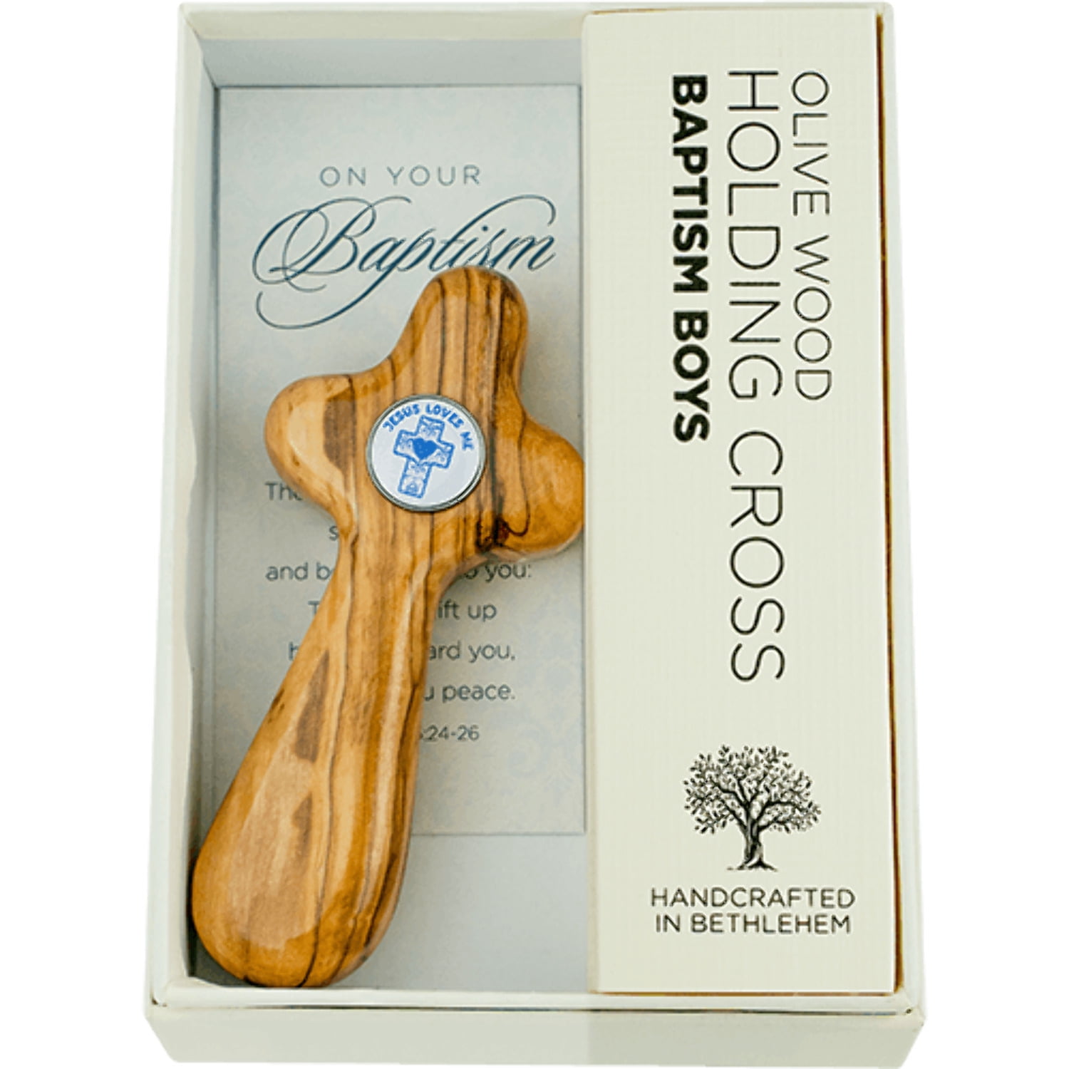 Boys Baptism - Medium Deluxe Comfort Cross in Gift Box