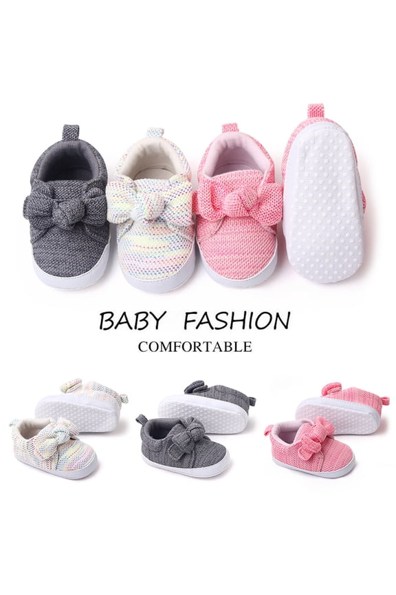 Boys Barefoot Shoes Bow Tie Walking Shoes Boy Sneakers Non- First Walkers Comfort Tennis Grey 12 M-18 M