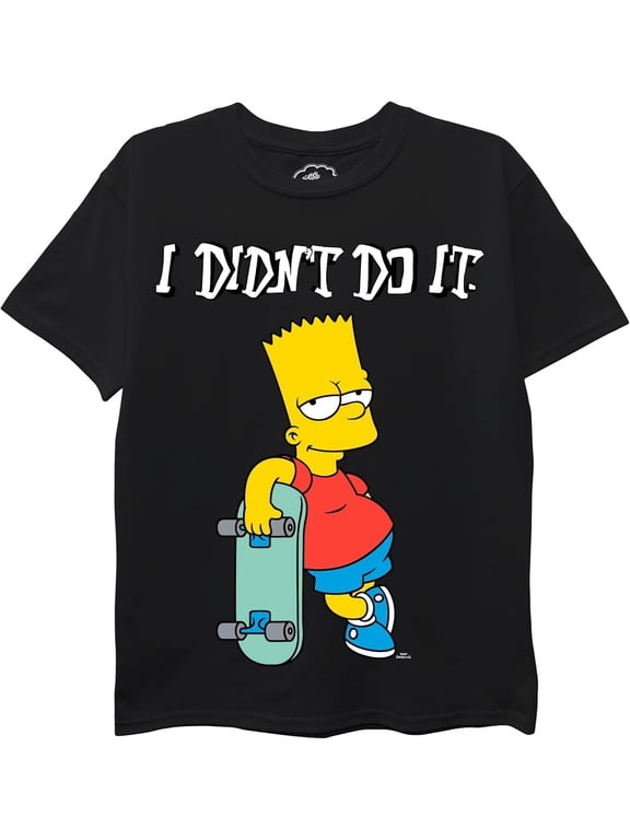 Boys Bart Simpson Short Sleeve Crewneck T-Shirt - Little and Big Boys Sizes 4-20