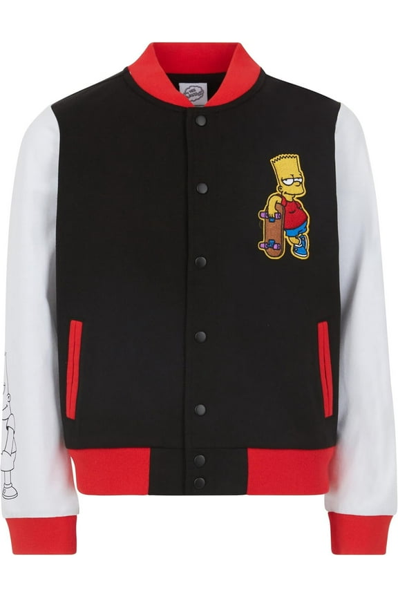 Boys' Bart Simpson Varsity Bomber Jacket - Little and Big Kids Sizes 4-20