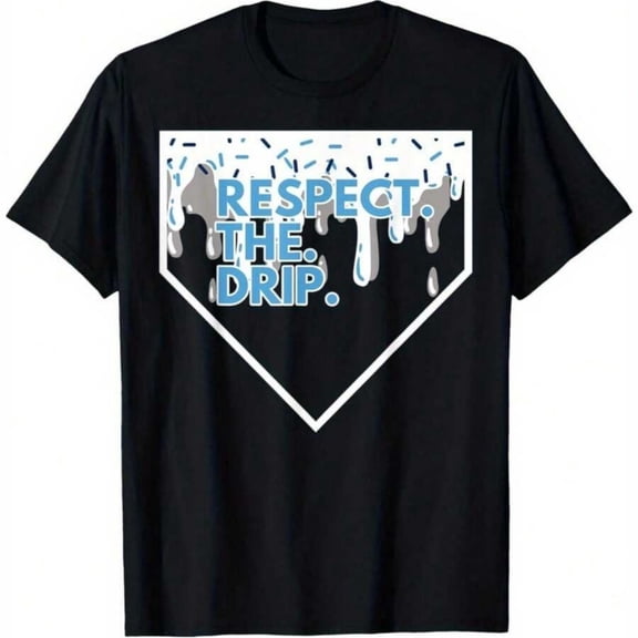 Boys' Baseball Drip Ice Cream Spinkle T-Shirt, T-Shirt for Kids Youth, 180gsm, 100% Cotton