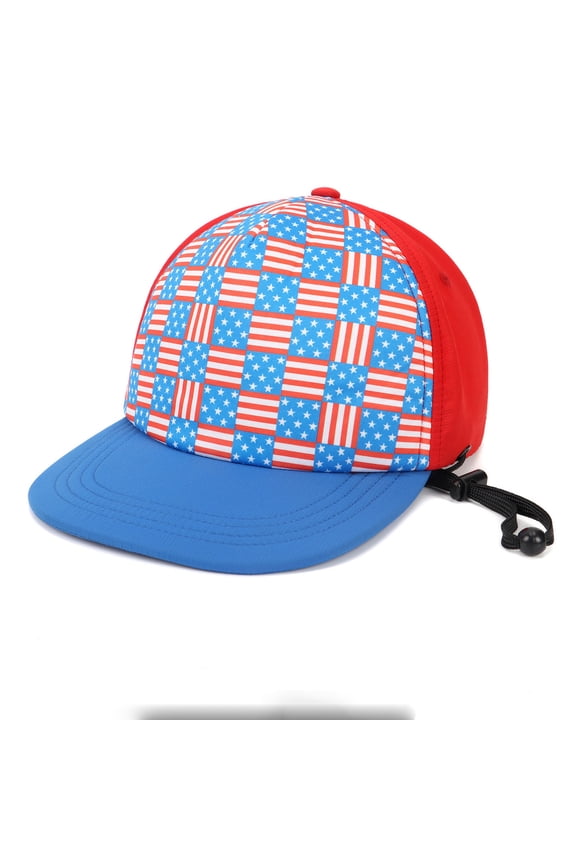 Boys Baseball Hats Truck Caps with Adjustable Snapback (Blue 3-8 Years)