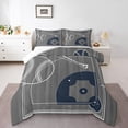 thumbnail image 1 of Baseball Twin Comforter Set Sports Theme Bedding Set, Ball Gamer Bedding Comforter Sets Polka Dots Printed Reversible Duvet Set, Grey Quilted Comforter, 1 of 5