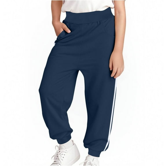 Boys' Basic Fleece Jogger Sweatpants, Pull On Stretch Waist Jogging Pant, Super Soft Cotton-Blend Fabric, for 4-15 Years