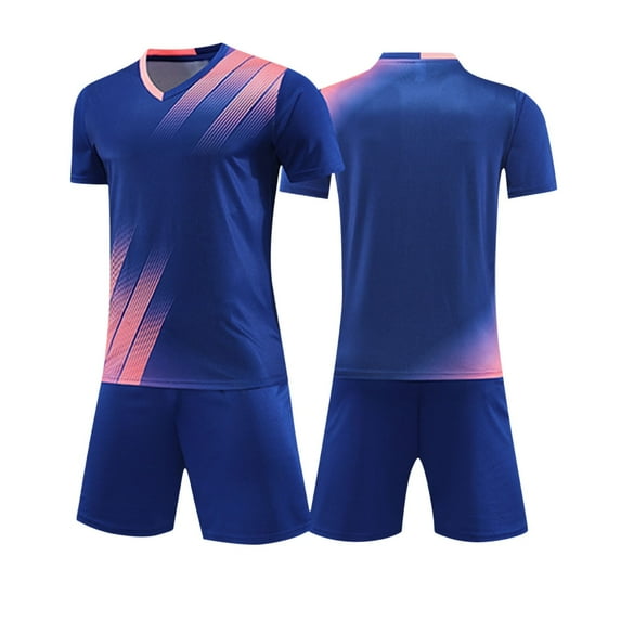 Boys' Basketball Jersey Shorts Set Kids Performance T-Shirts 2 Piece Athletic Workout Outfits Running Soccer Uniform Blue, 8 Years