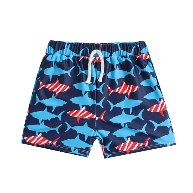 Boys Bathing Suit Cartoon Printed Swim Trunks Beach Shorts Kids ...