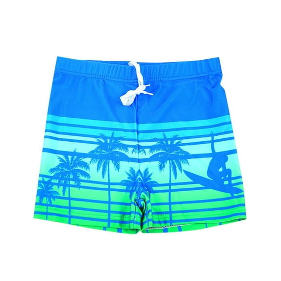 Boys Bathing Suit Trunks 3t Toddler Beach Swim Trunks Kids Swim Shorts Cartoon Print Swimming Swimsuit Boys Beach Swimwear,X18-Blue