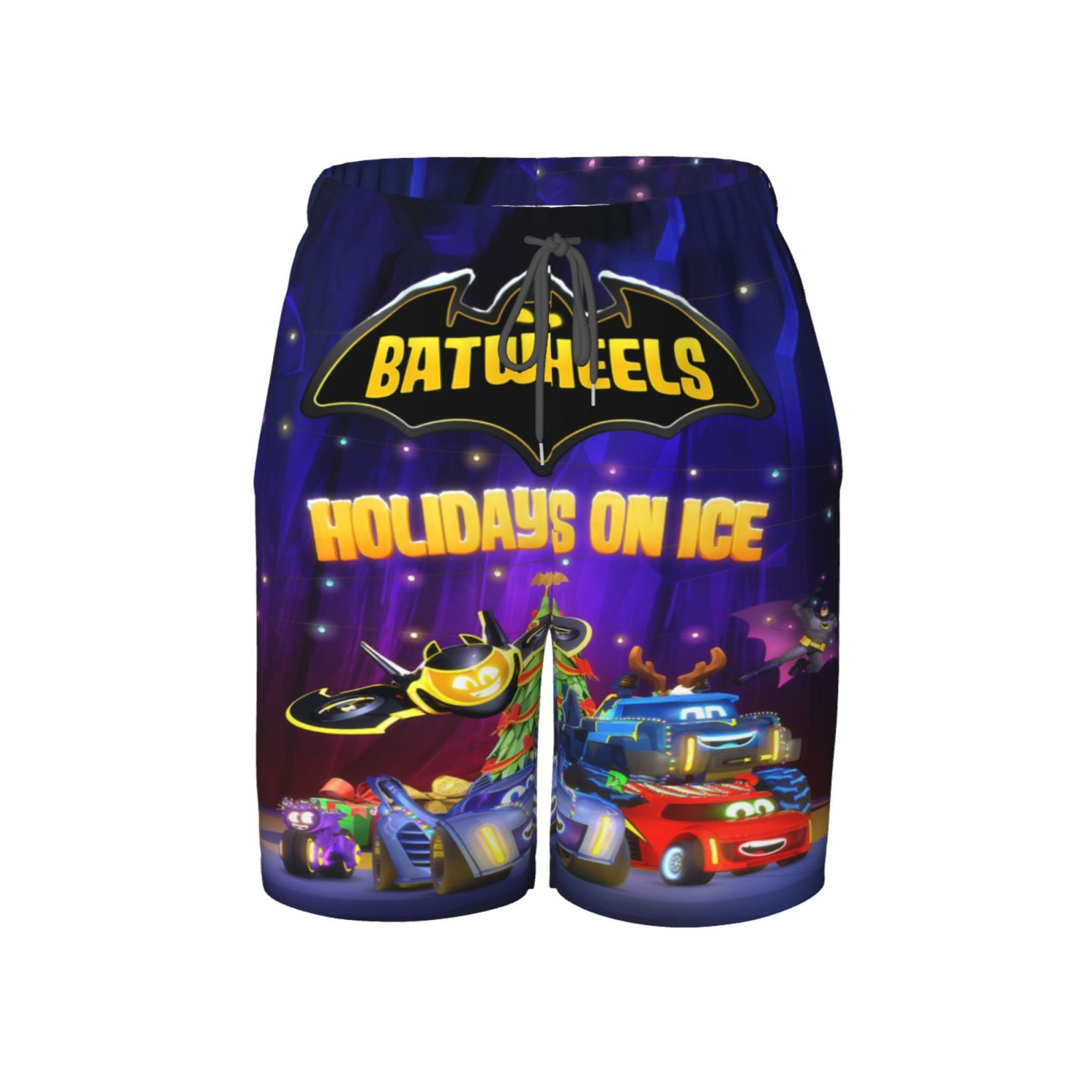 Boys Batwheel Swim Trunks Mesh Liner Swim Shorts Quick Dry Bathing Suit with Boxer Brief