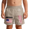 thumbnail image 1 of Boys Beach Shorts Independence Day Holiday Red White Blue Print Kids Swim Trunks Casual Summer Wear Clothes, 1 of 5