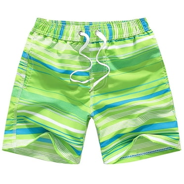 Boys Beach Shorts Kids Swimming Trunks with Mesh Lining Toddler Board Shorts Quick Dry Funny Printed Shorts for 3-14 Years
