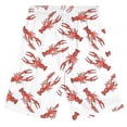 thumbnail image 1 of Boys Beach Shorts Summer Kid Swim Shorts Ice Cream Lobster Print Boy Swim Trunks Knee Length Board Short White 7 Y-8 Y, 1 of 4