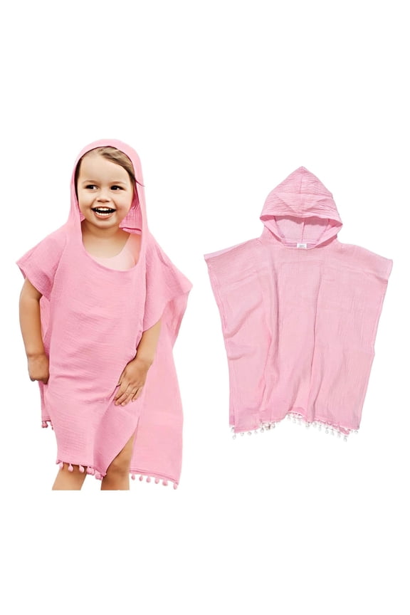 Boys Beach Towels Quick Dry Poncho Towels Soft Hooded Bath Towel 1-6 Years