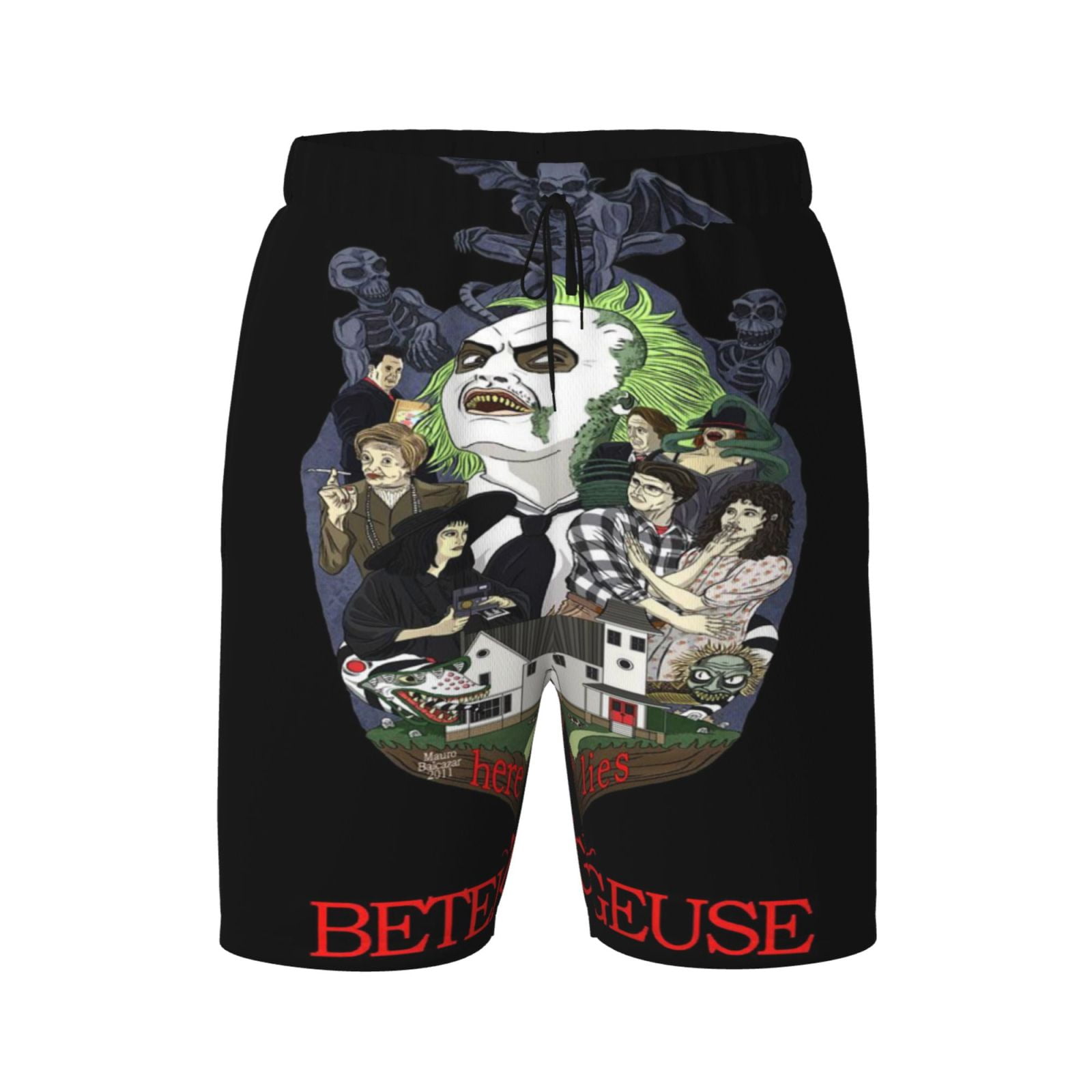 Boys Beetlejuice Swim Trunks Compression Liner Swim Shorts Quick Dry