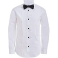 thumbnail image 1 of Boys Big  Tuxedo Shirt And Bow Tie Box Set, White, Size 18, 1 of 4