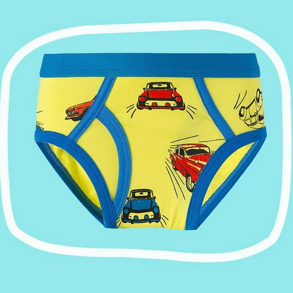 Boys Big Underwear Cartoon Briefs for Little Boys Soft Comfortable Underpants Printed Kids Underwear Daily Wear