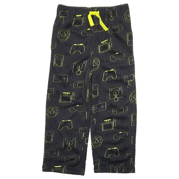 Boys Black & Green Gamer Controller Pajama Bottoms Lounge Sleep Pants XXS 4-5