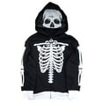 thumbnail image 1 of Boys Black Hoodie With Mask Skeleton Halloween Sweatshirt Sweater Medium 8, 1 of 2