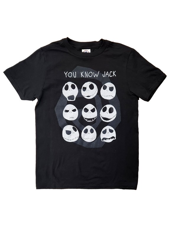 Boys Black Nightmare Before Christmas Jack Skellington Shirt Size Medium