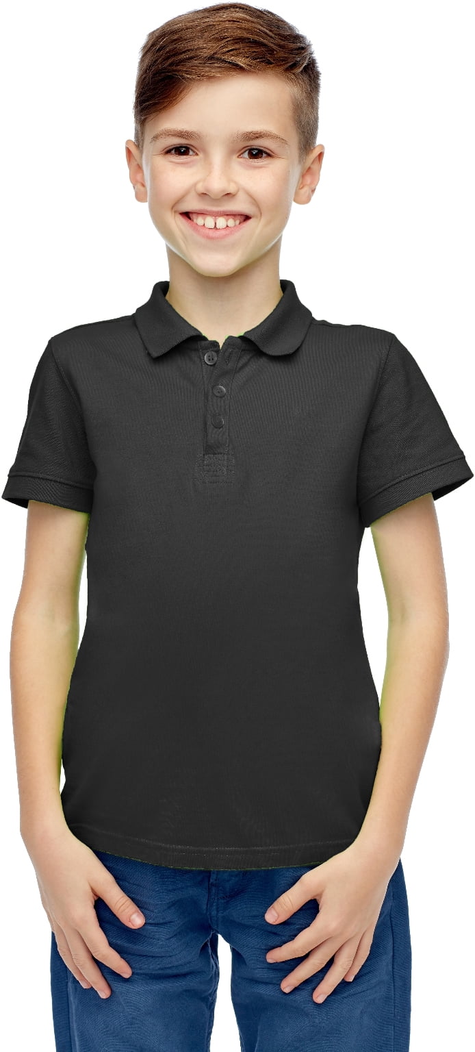 boys black polo