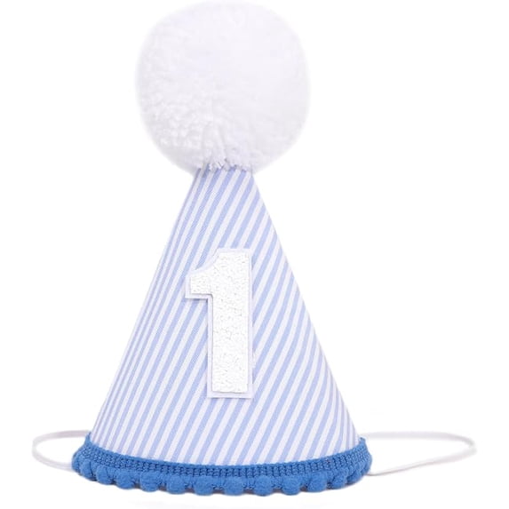 Boys Blue 1st Birthday hat - Navy 1st Birthday Cone Hat,First Bday ...