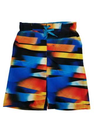 Boys ZeroXposur Surf Shorts/Swim Trunks, Size 5/6, Blue & Orange w/ Sharks