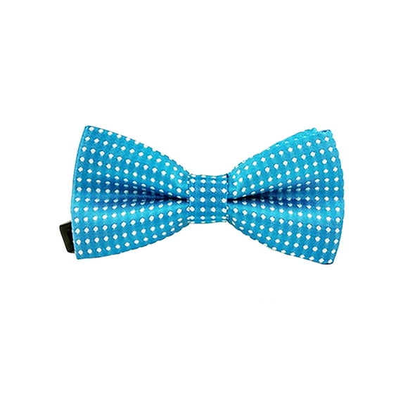 Boys Blue Polka Dot Pre-Tied Bow Ties for Formal Events