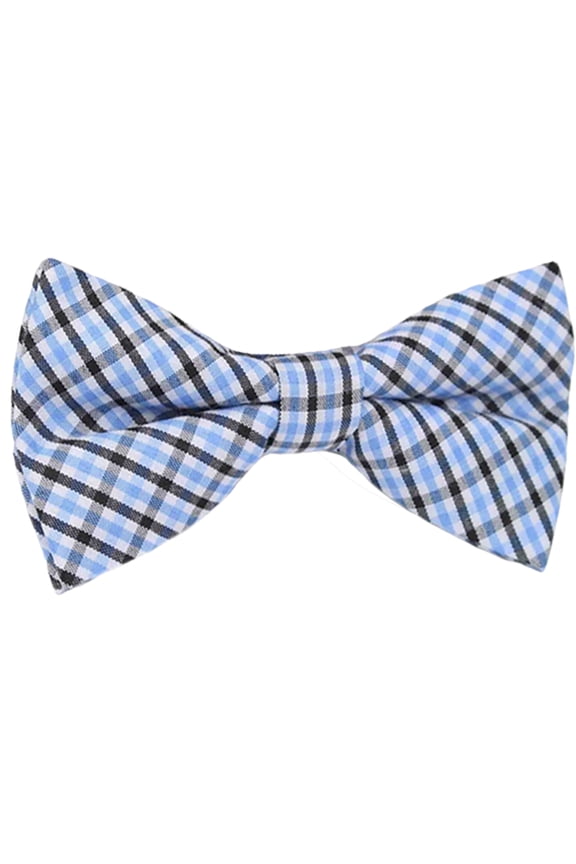 Boys Blue Pre-Tied Bowtie, Stripes, 1 to 10 years
