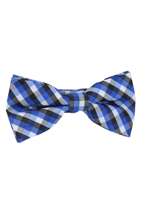 Boys Blue Pre-Tied Bowtie, Stripes, 1 to 10 years