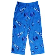 Boys Blue Rocketship Space Planets Fleece Pajama Pants Sleepwear X-Small 4/5