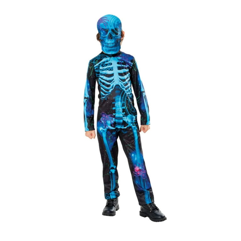 Neon Blue Skeleton Costume Boys Neon Blue Skeleton Costume Boys