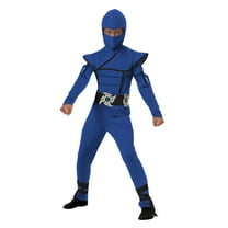 Boys Blue Stealth Ninja Costume Size Small 6-8