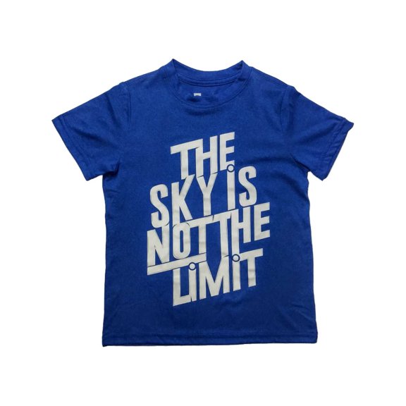 Boys Blue The Sky Is Not The Limit Athletic T-Shirt Tee Shirt XS (6-7)
