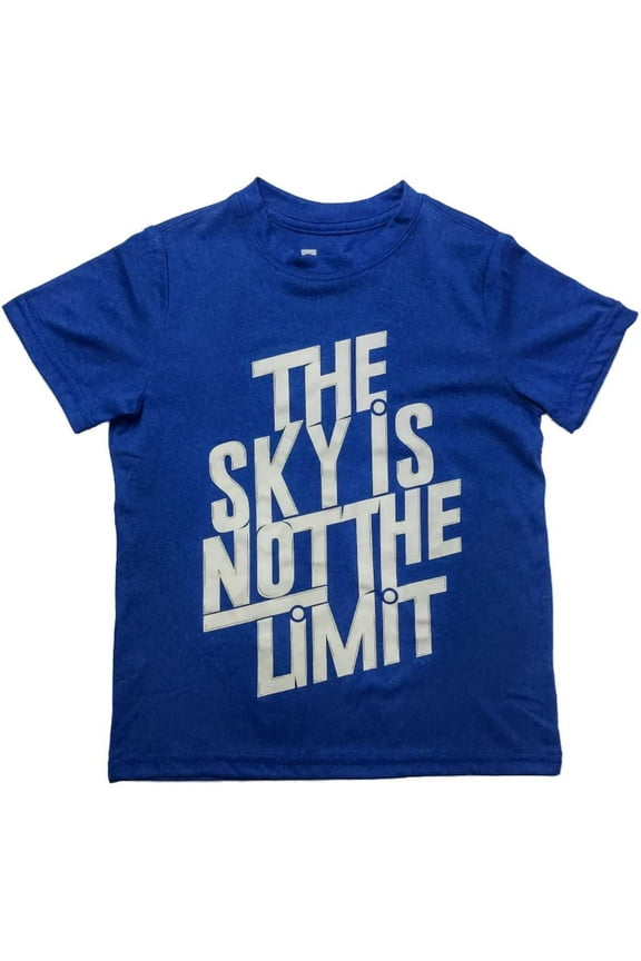 Boys Blue The Sky Is Not The Limit Athletic T-Shirt Tee Shirt XXS (4-5)