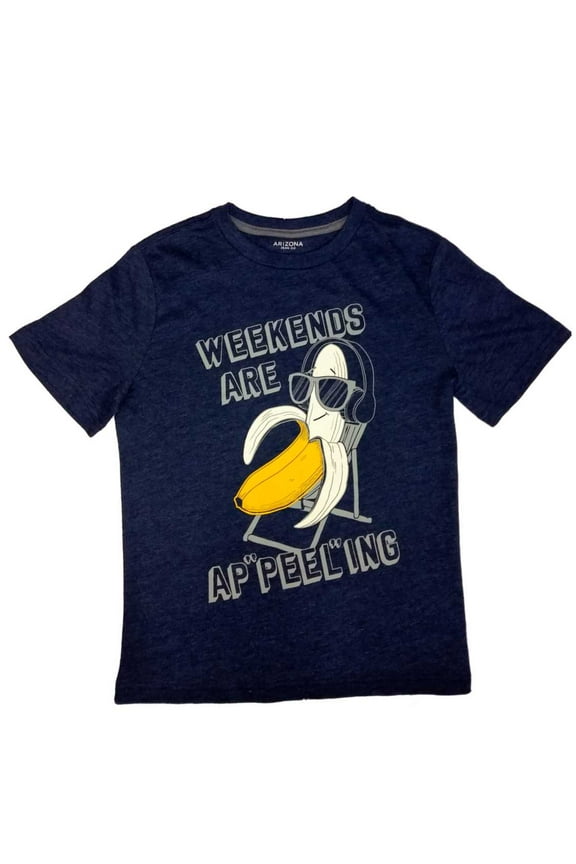 Boys Blue Weekends Are Ap'peeling T-Shirt Relaxing Banana Tee Shirt XXS