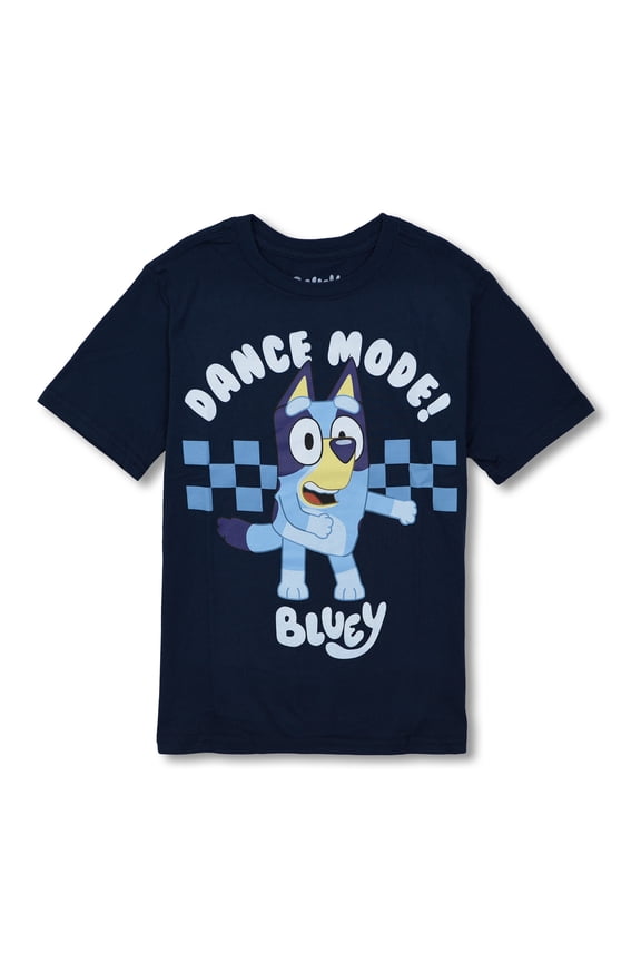 Boys Bluey Dance Mode Blue Heeler T Shirt