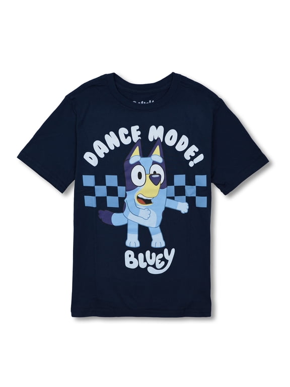 Boys Bluey Dance Mode Blue Heeler T Shirt