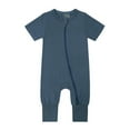 thumbnail image 1 of Boys Bodysuits Baby Rompers Lightweight Short Sleeve Footless Pajamas Zippered Sleeper Jumpsuit for Comfortable Play and Sleep, 1 of 2