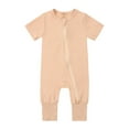 thumbnail image 1 of Boys Bodysuits Baby Rompers Lightweight Short Sleeve Footless Pajamas Zippered Sleeper Jumpsuit for Comfortable Play and Sleep, 1 of 2