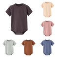 thumbnail image 1 of Boys Bodysuits for and Toddlers Practical Short Sleeve Romper Soft Round Neck Everyday Wear Easy Fit Outfit for Spring Summer, 1 of 3