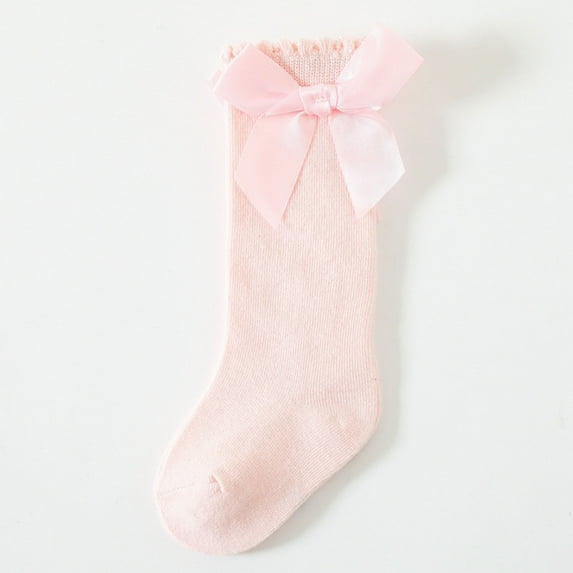 Boys Boot Socks Girls Knee High Socks Bow Stockings Toddler Breathable Long Tube Knit Cute Socks Ankle Socks for Girls 1-2Y