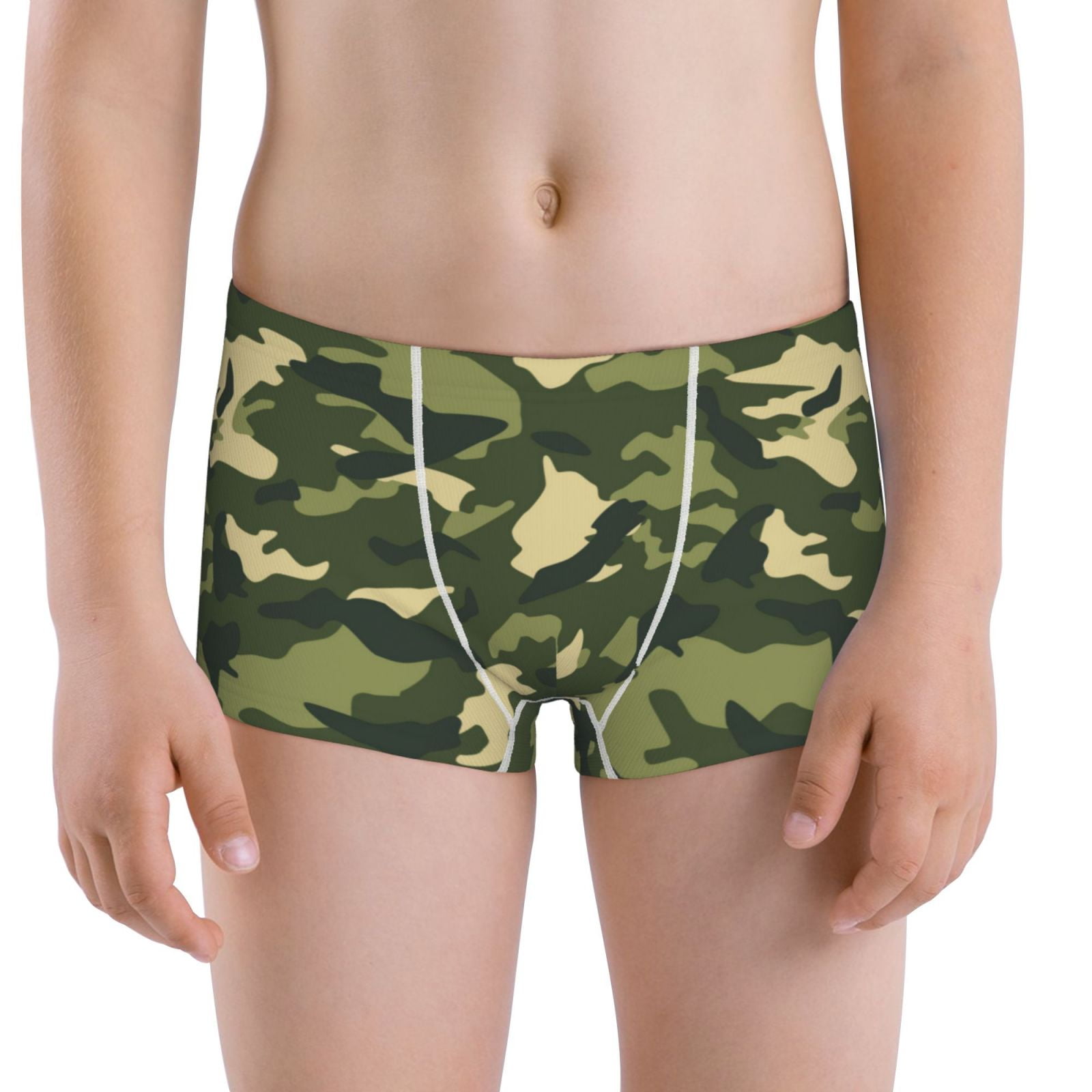 Boys Boxer Briefs Classic Camouflage Green 100 Cotton Toddler Boys