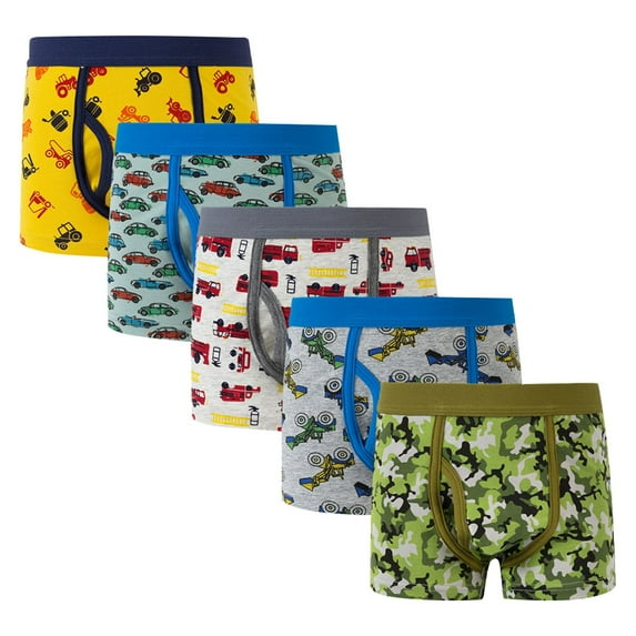 Boys Boxers 5 Pack Kids Toddler Boys Football Dinosaur Prints Boxer Briefs Stretchy Waistband Hypoallergenic Toddler Underwear Grey 2 Years-3 Years