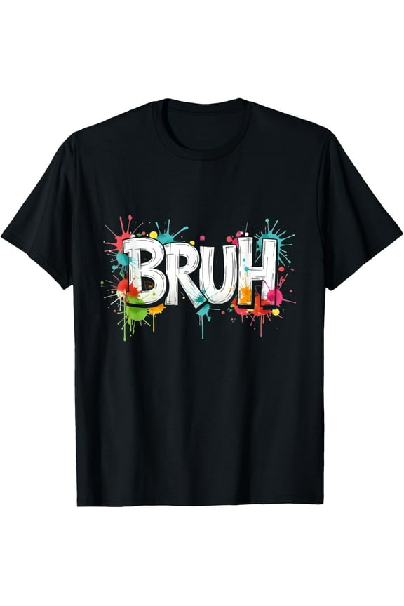 Boys Bruh Meme Funny Saying Kids T-Shirt