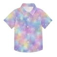 Boys Button-Down Shirt Short Sleeve Shirt Tops for 4Y Pastel Colors ...
