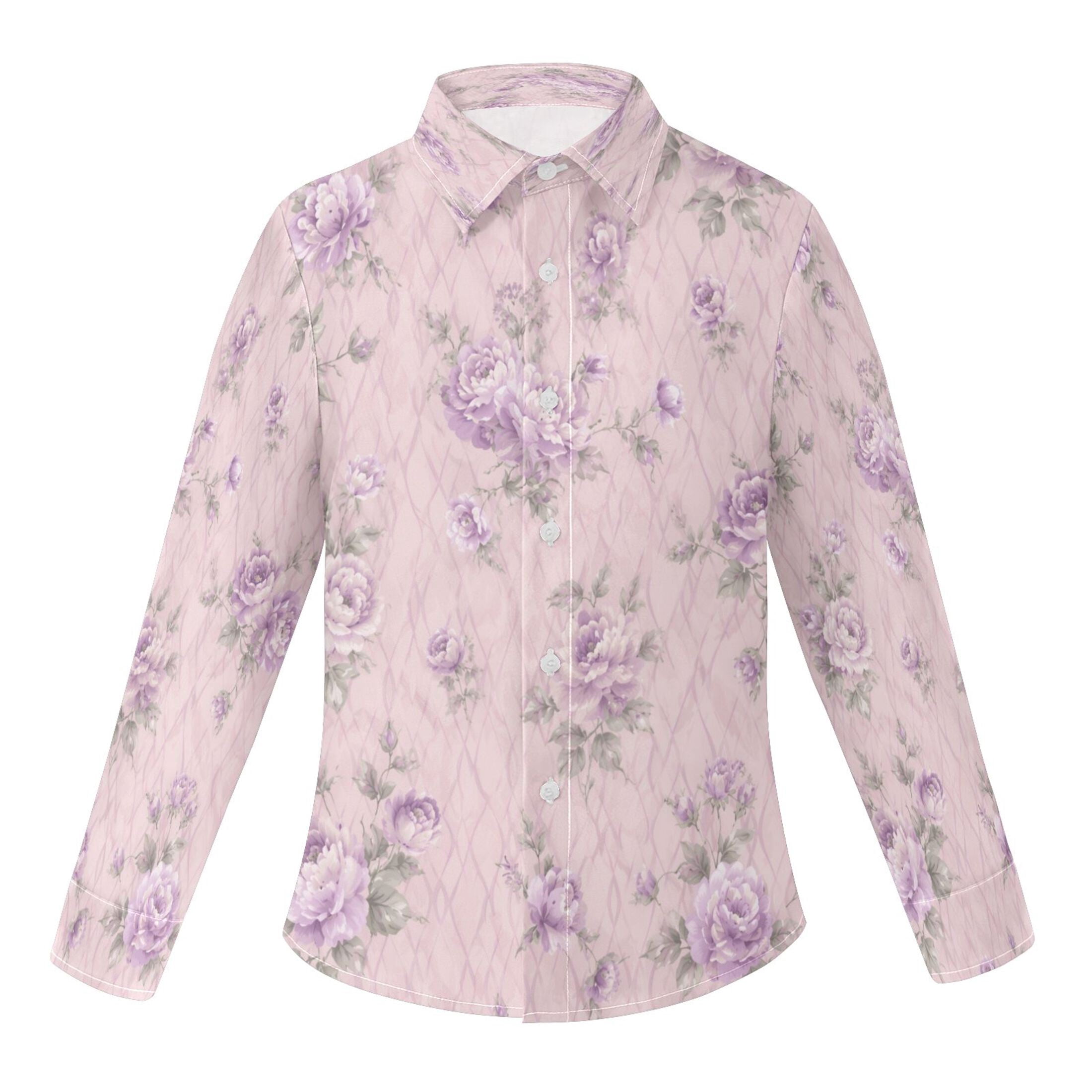 Boys' Button Down Shirt with Long Sleeves Wrinkle-Resistant Easy-Care ...
