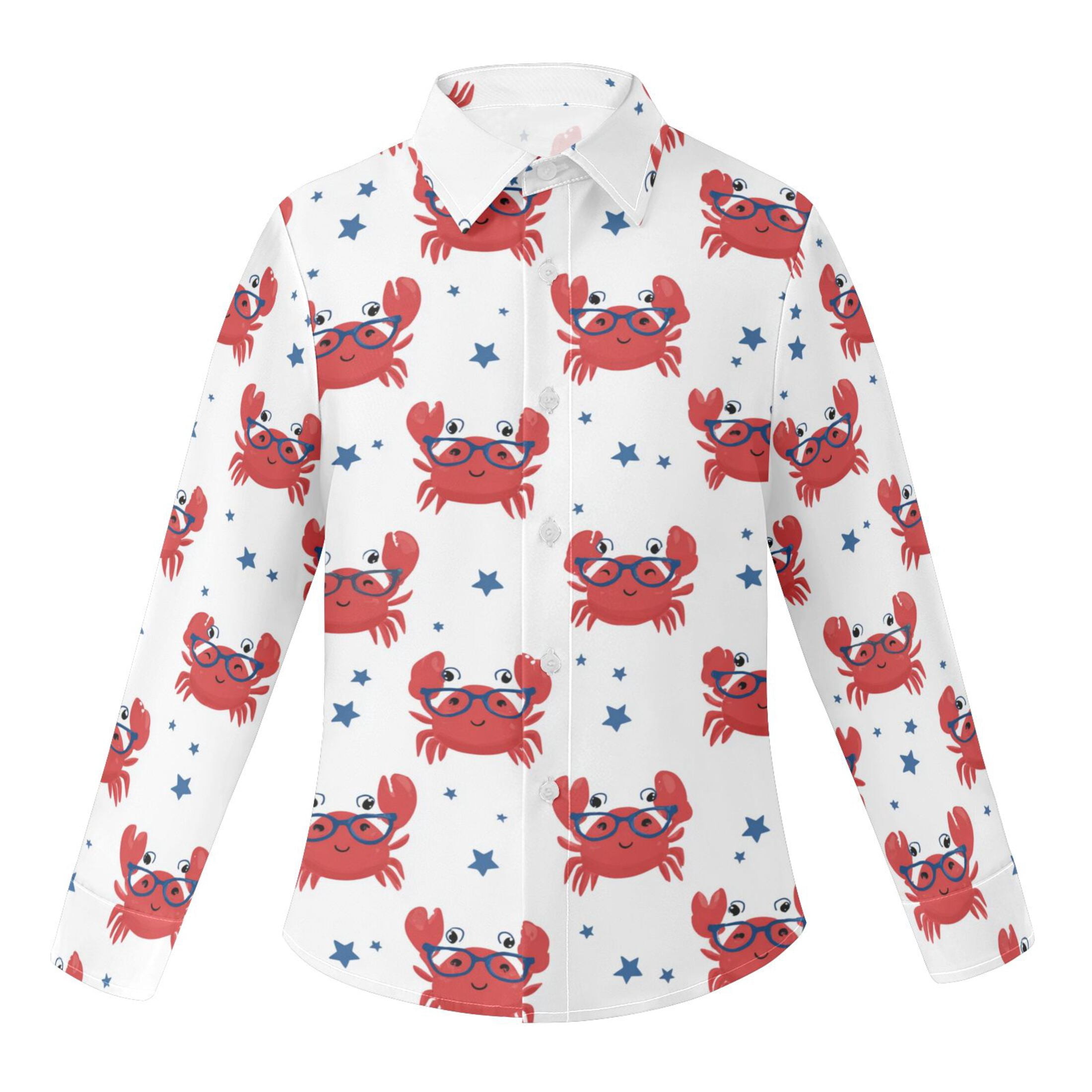 Boys' Button Down Shirt with Long Sleeves Wrinkle-Resistant Easy-Care ...